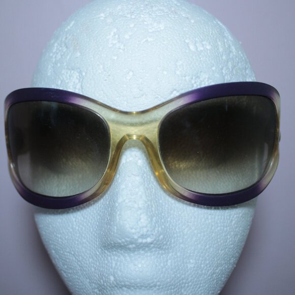 Spy Optic Bianca Clear/Purple Gradient Acetate Oversized Square Sunglasses main image 5